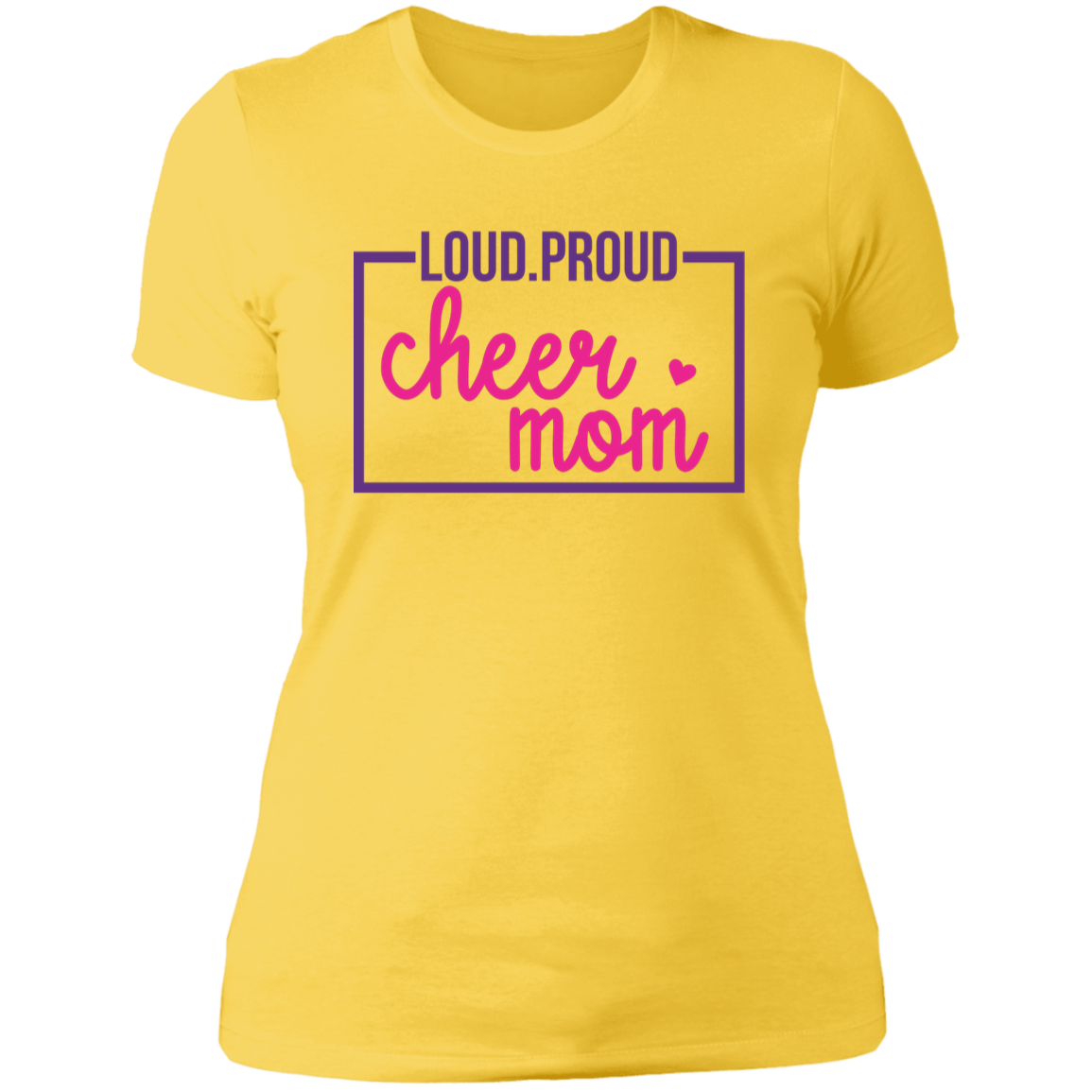 Loud Proud Cheer Mom - Ladies' Boyfriend T-Shirt