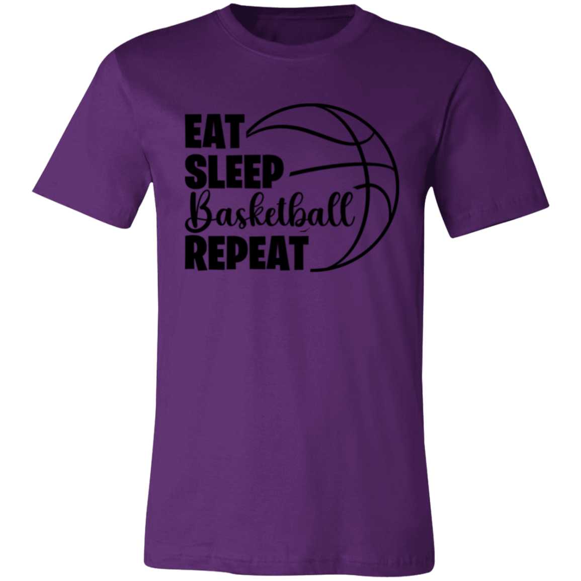 Eat Sleep Basketball Repeat - Unisex Jersey Short-Sleeve T-Shirt