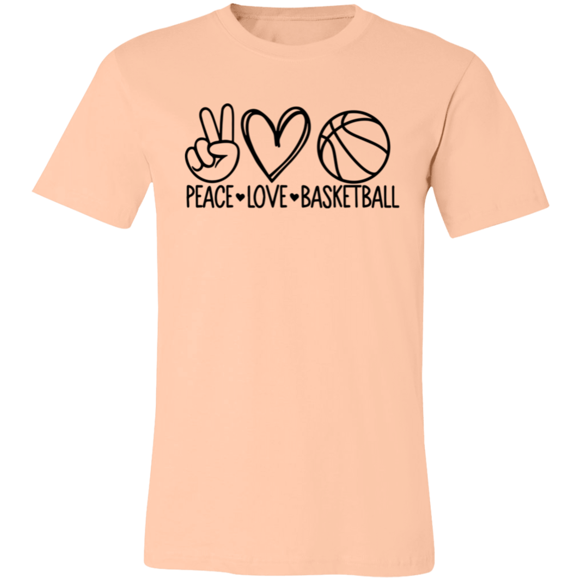 Peace Love Basketball - Unisex Jersey Short-Sleeve T-Shirt