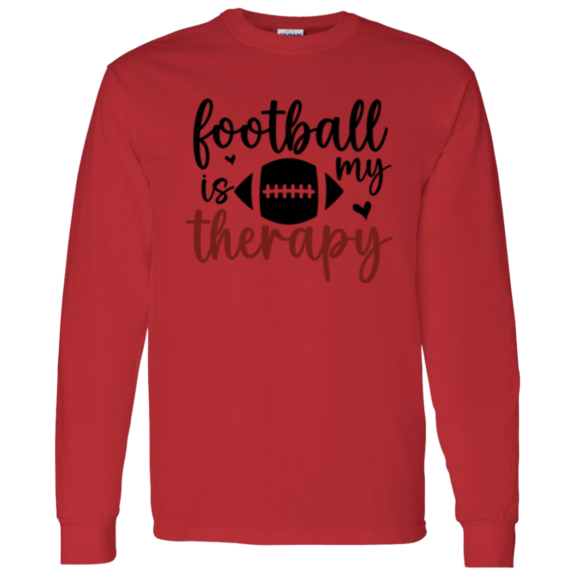 Football Is My Therapy - LS T-Shirt 5.3 oz.