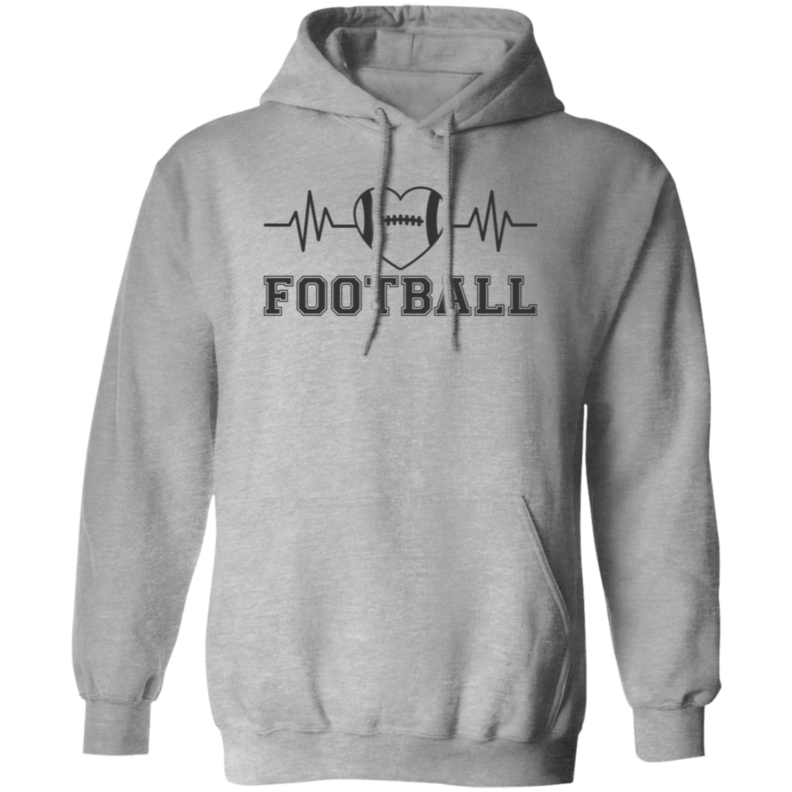 Football Heartbeat - Pullover Hoodie