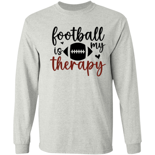 Football Is My Therapy - LS T-Shirt 5.3 oz.