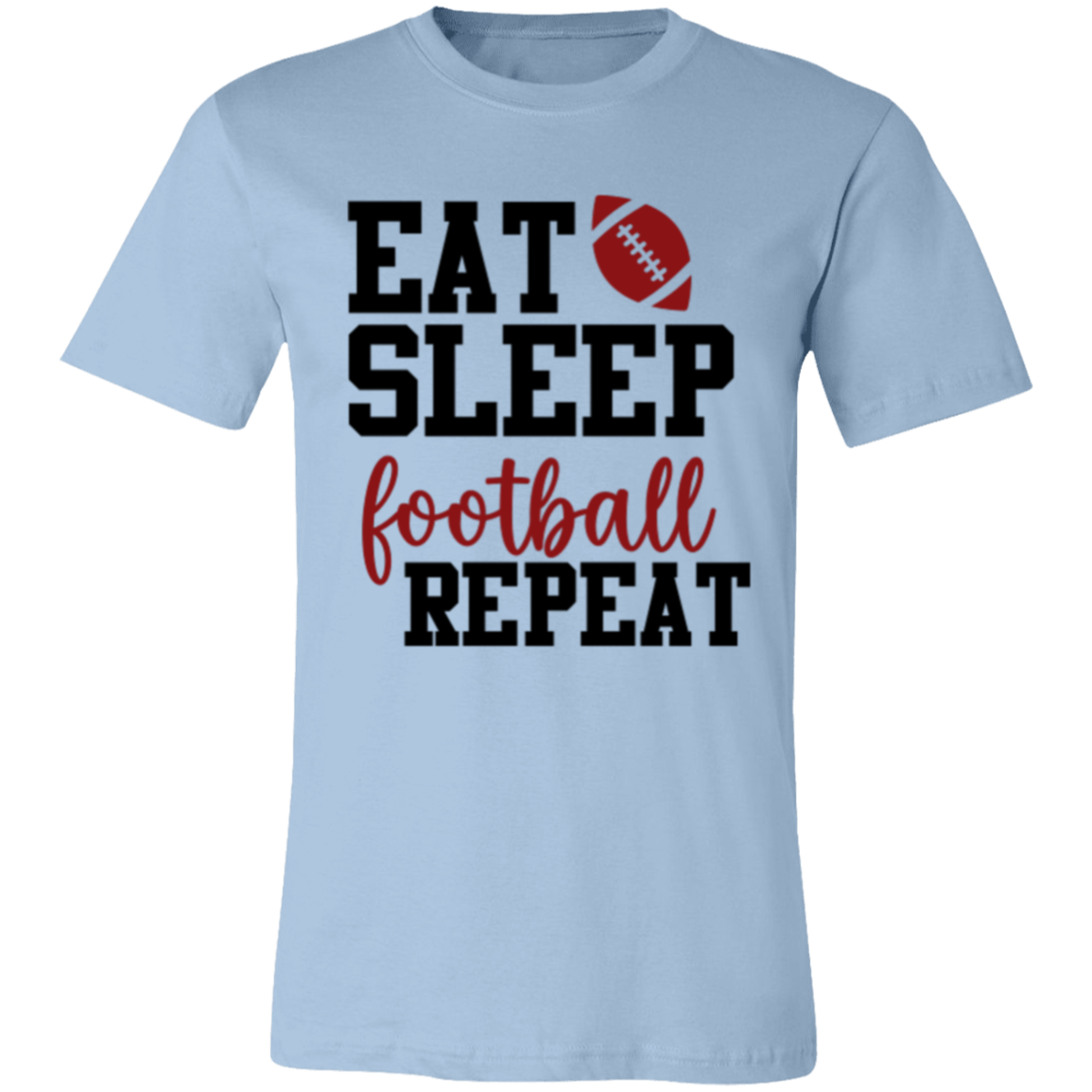 Eat Sleep Football Repeat - Unisex Jersey Short-Sleeve T-Shirt