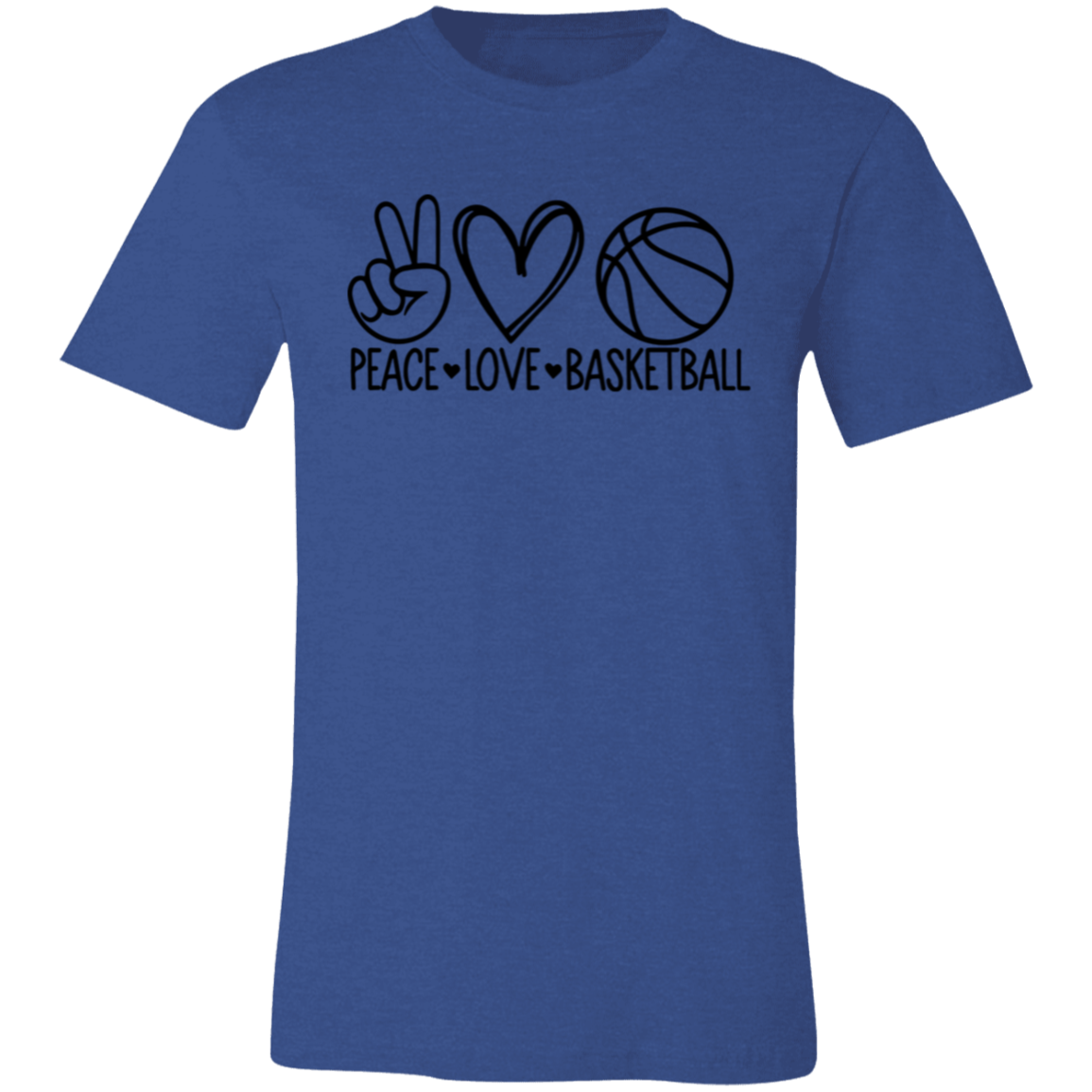 Peace Love Basketball - Unisex Jersey Short-Sleeve T-Shirt