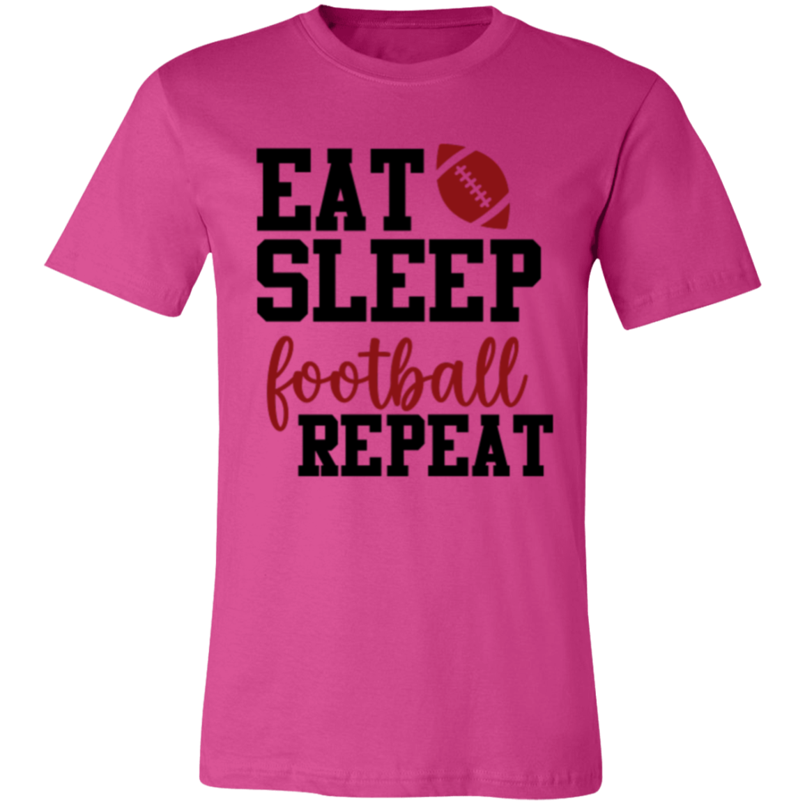 Eat Sleep Football Repeat - Unisex Jersey Short-Sleeve T-Shirt