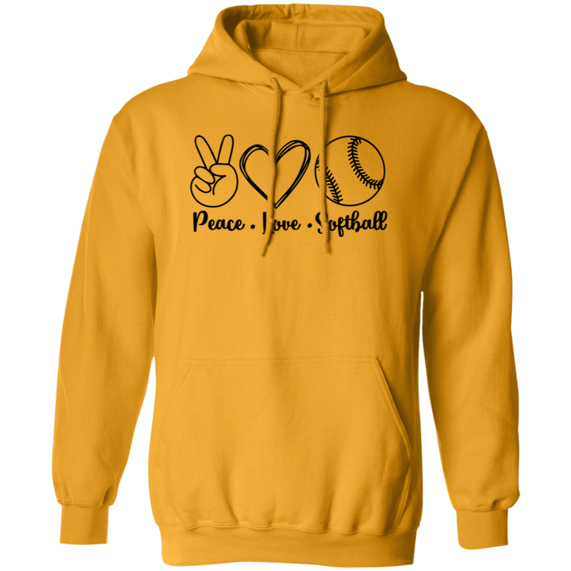 Peace Love Softball - Pullover Hoodie