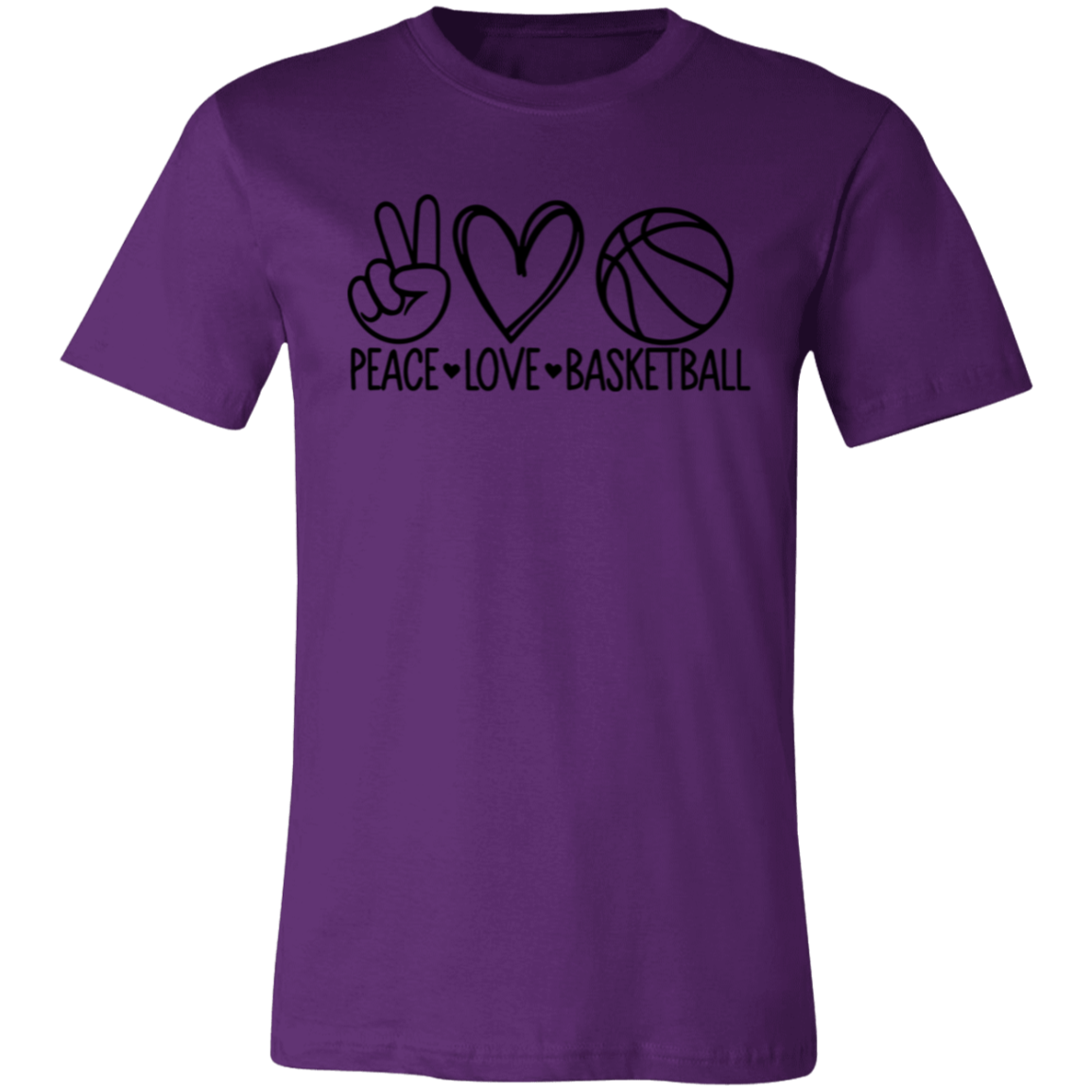 Peace Love Basketball - Unisex Jersey Short-Sleeve T-Shirt