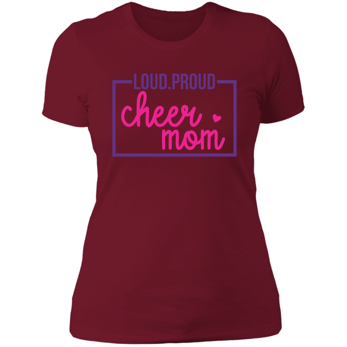 Loud Proud Cheer Mom - Ladies' Boyfriend T-Shirt