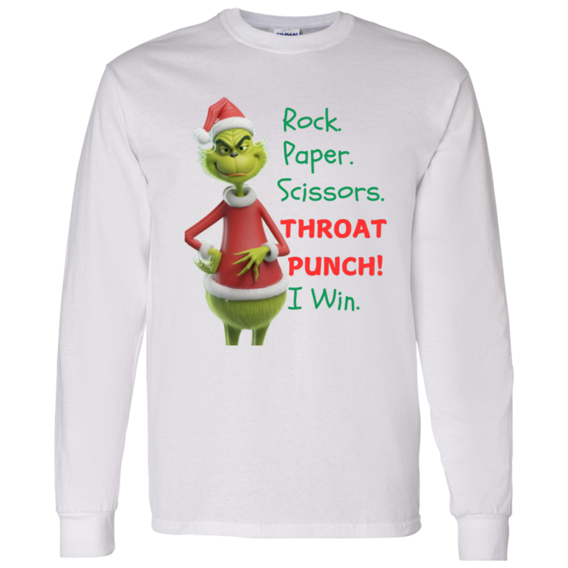 Grinch Rock. Paper. Scissors. Throat Punch! - T-shirt | Long Sleeve| Sweatshirt | Hoodie