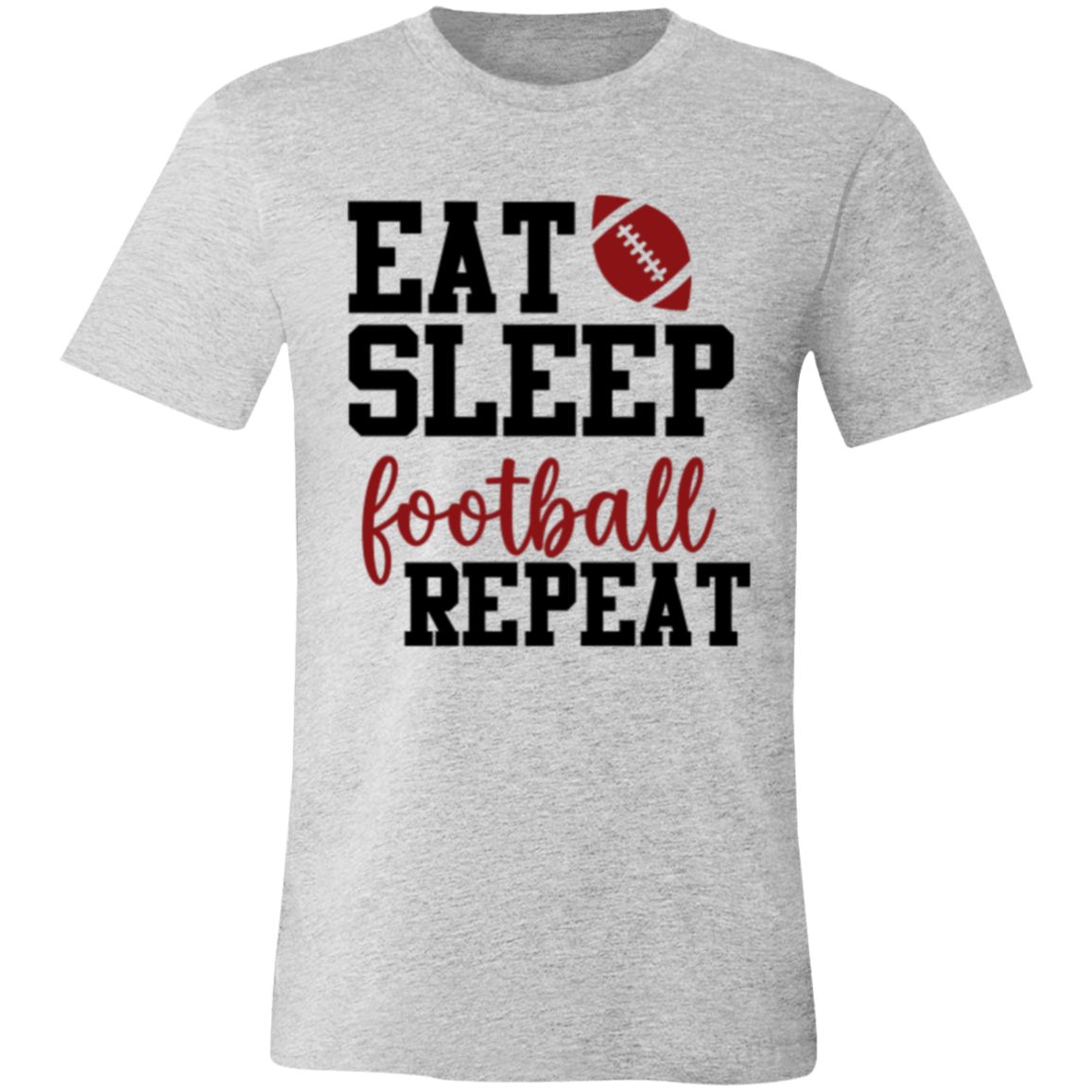 Eat Sleep Football Repeat - Unisex Jersey Short-Sleeve T-Shirt