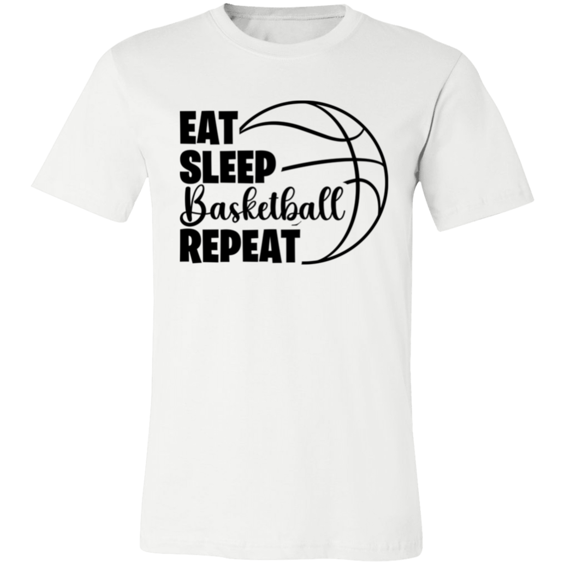 Eat Sleep Basketball Repeat - Unisex Jersey Short-Sleeve T-Shirt