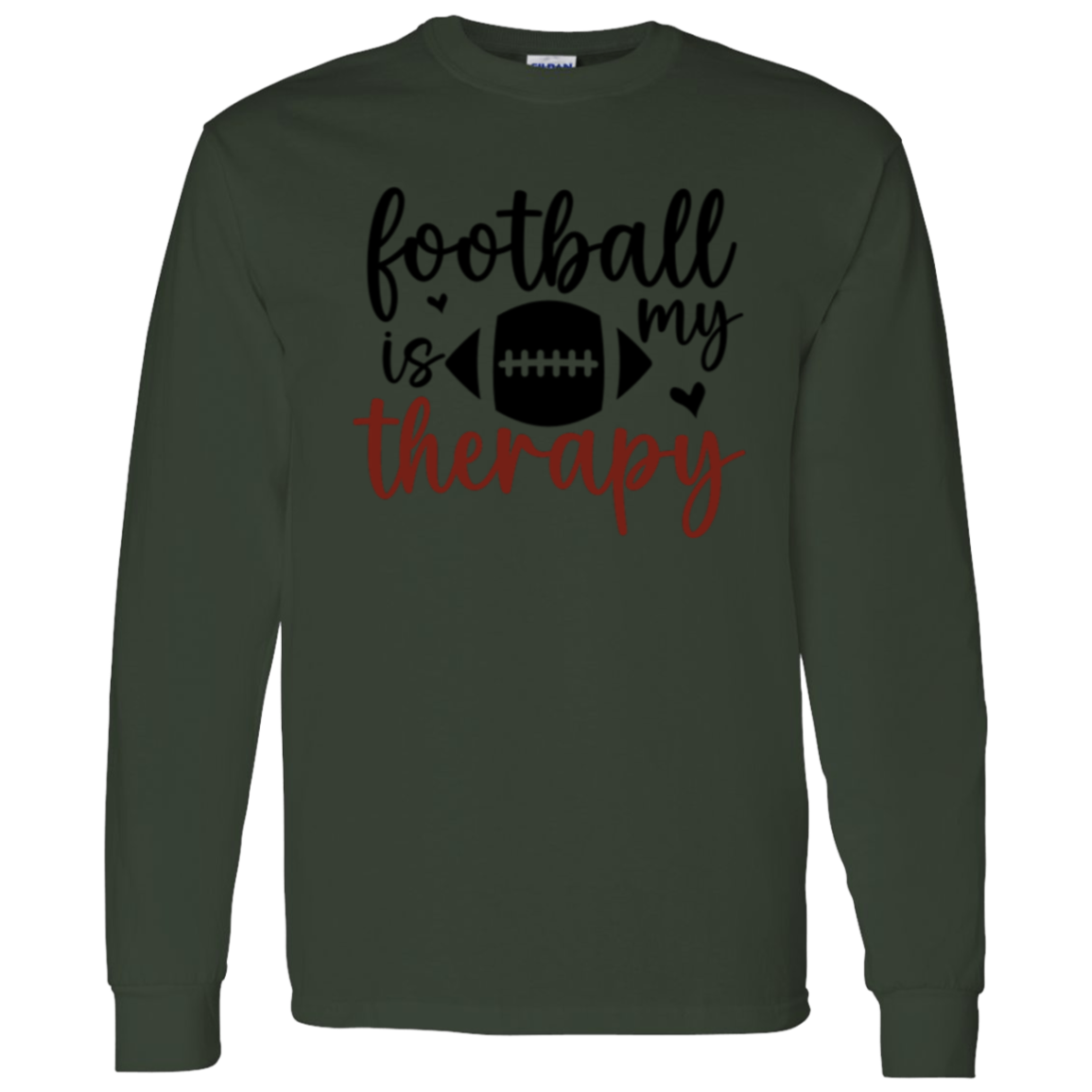 Football Is My Therapy - LS T-Shirt 5.3 oz.