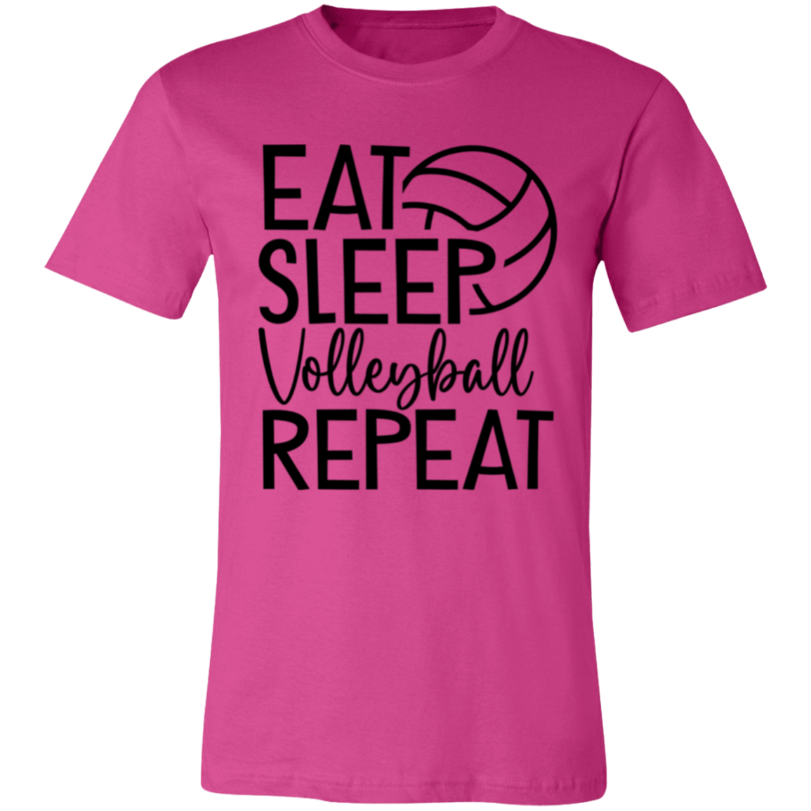 Eat Sleep Volleyball Repeat Unisex Jersey Short-Sleeve T-Shirt