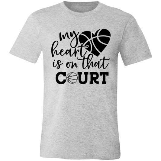 My Heart is on that Court - Unisex Jersey Short-Sleeve T-Shirt