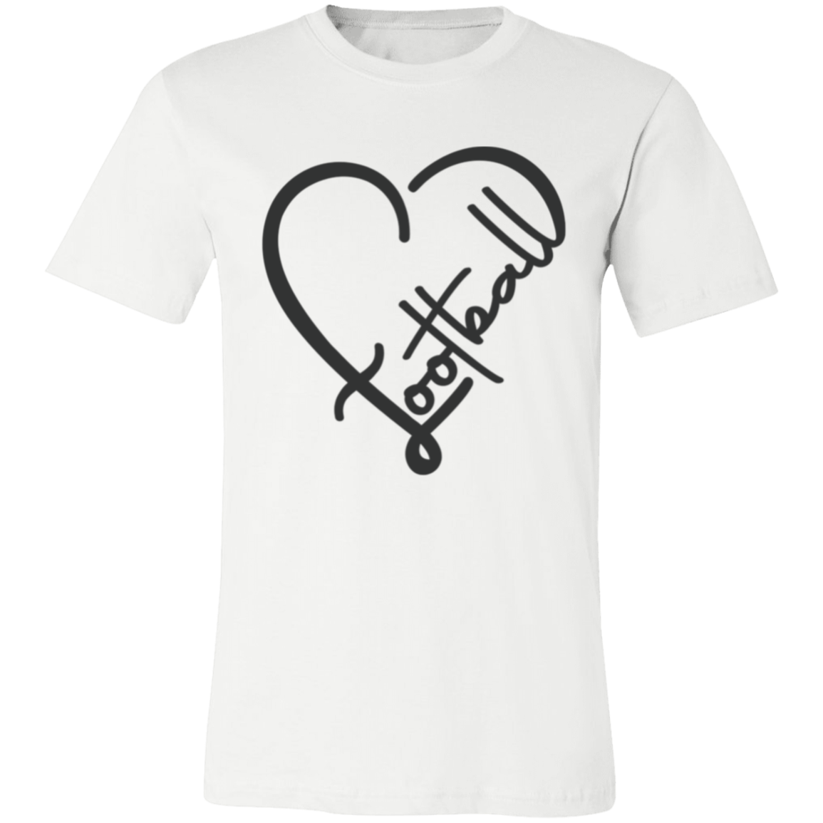 Football (Heart) - Unisex Jersey Short-Sleeve T-Shirt