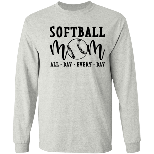 Softball Mom - Long Sleeve T-Shirt 5.3 oz.