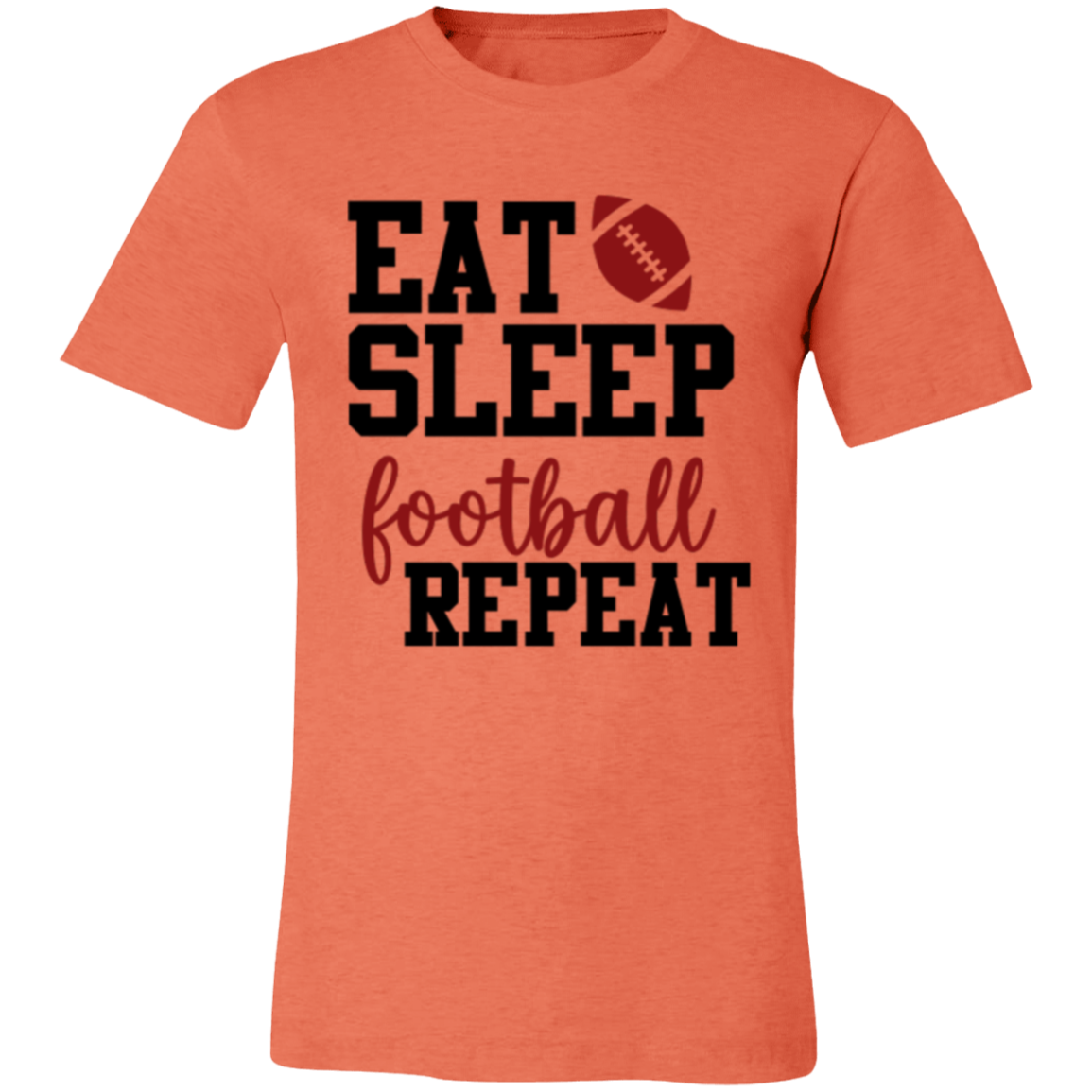 Eat Sleep Football Repeat - Unisex Jersey Short-Sleeve T-Shirt