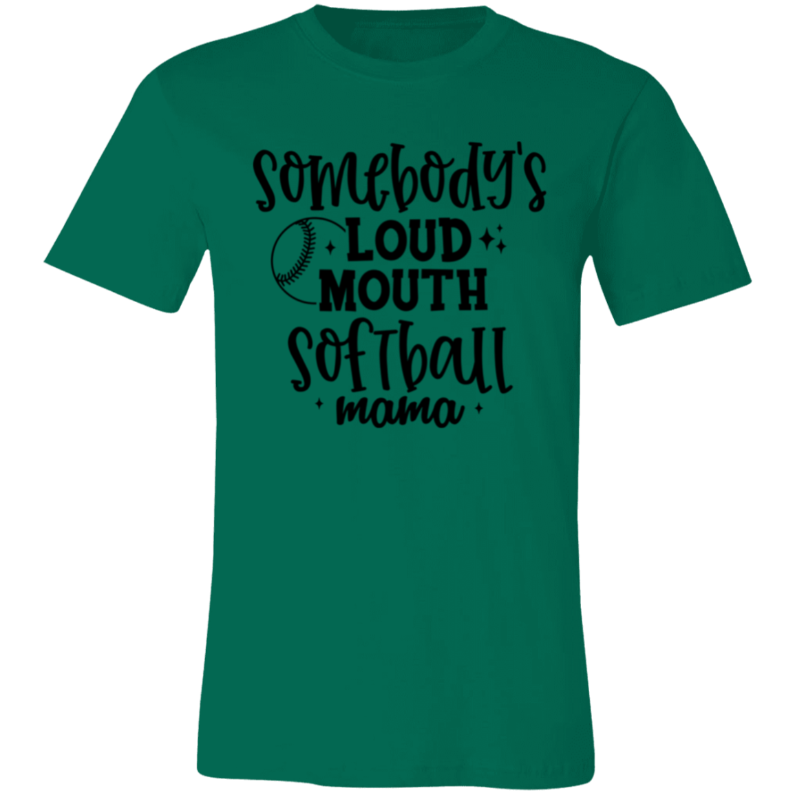 Somebody's Loud Mouth Softball Mama - Unisex Jersey Short-Sleeve T-Shirt