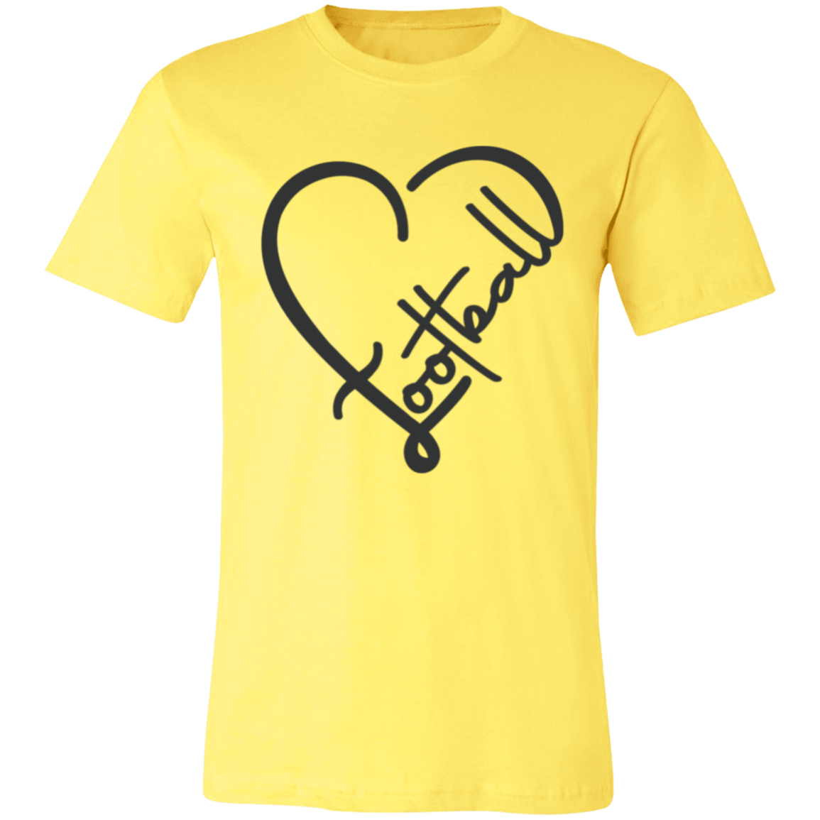 Football (Heart) - Unisex Jersey Short-Sleeve T-Shirt