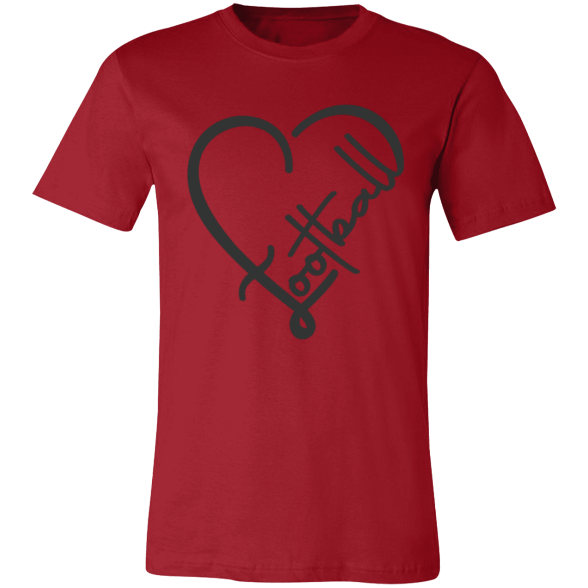 Football (Heart) - Unisex Jersey Short-Sleeve T-Shirt