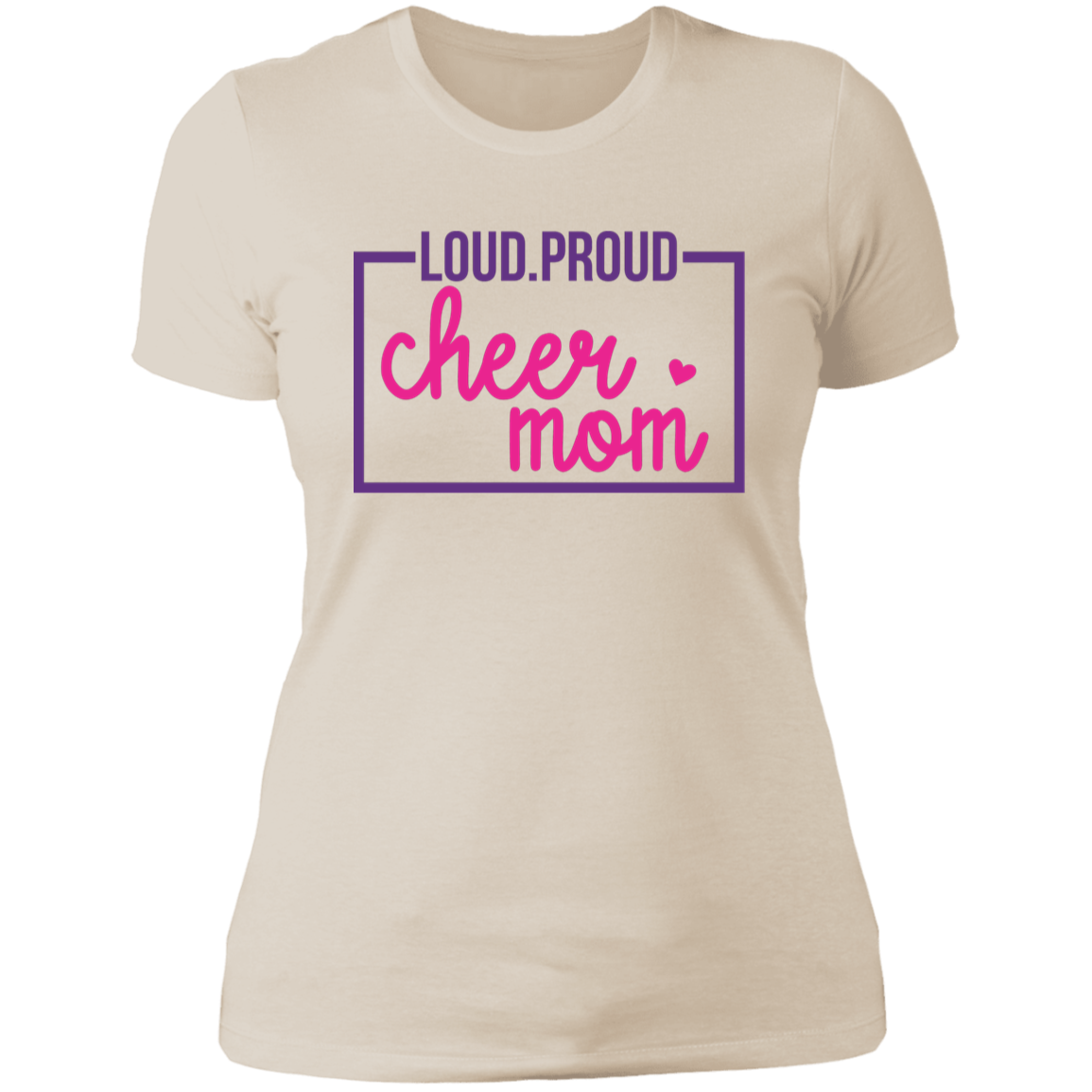 Loud Proud Cheer Mom - Ladies' Boyfriend T-Shirt