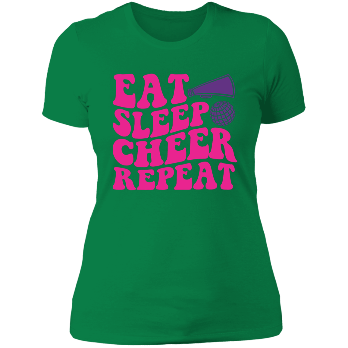 Eat Sleep Cheer Repeat - Ladies' Boyfriend T-Shirt