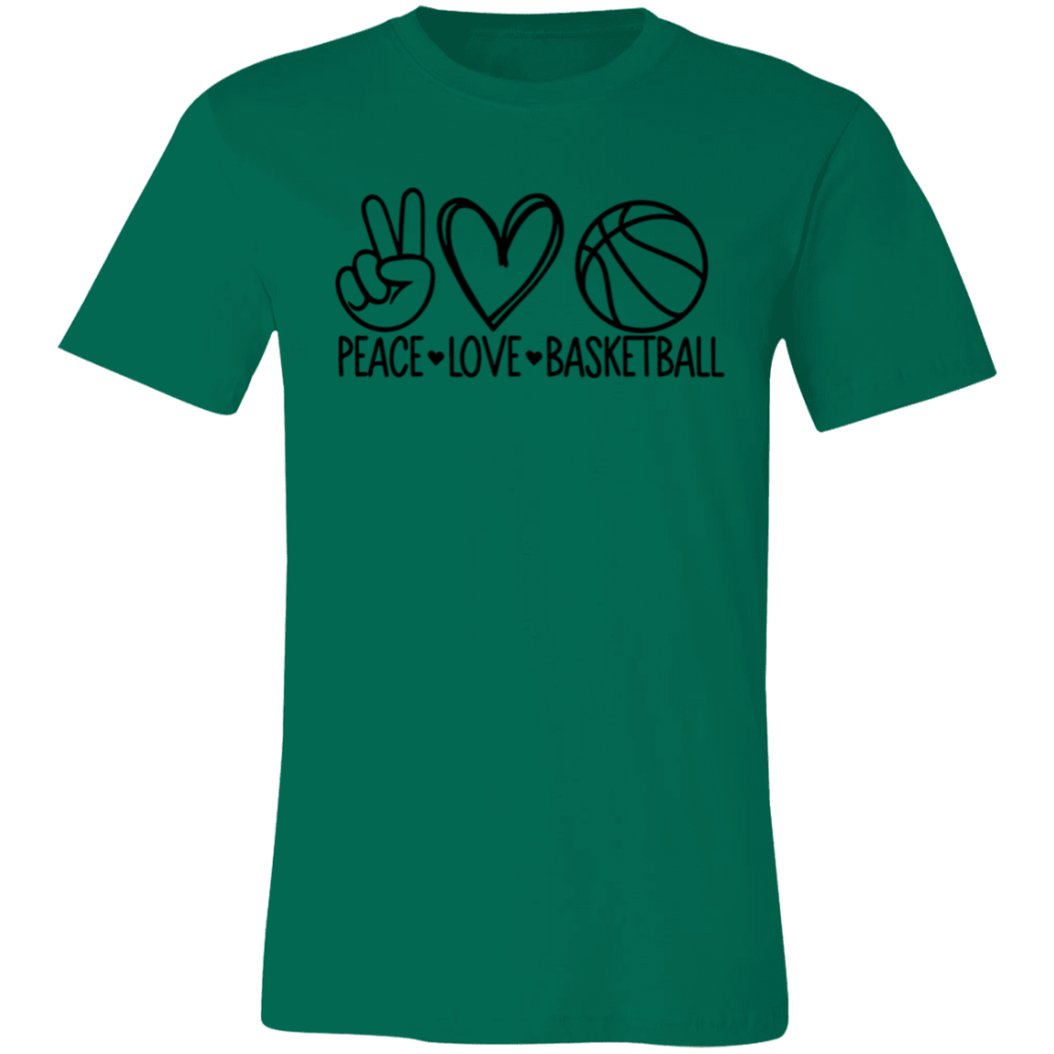 Peace Love Basketball - Unisex Jersey Short-Sleeve T-Shirt