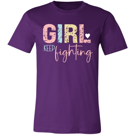 GIRL Keep Fighting - Unisex Jersey Short-Sleeve T-Shirt