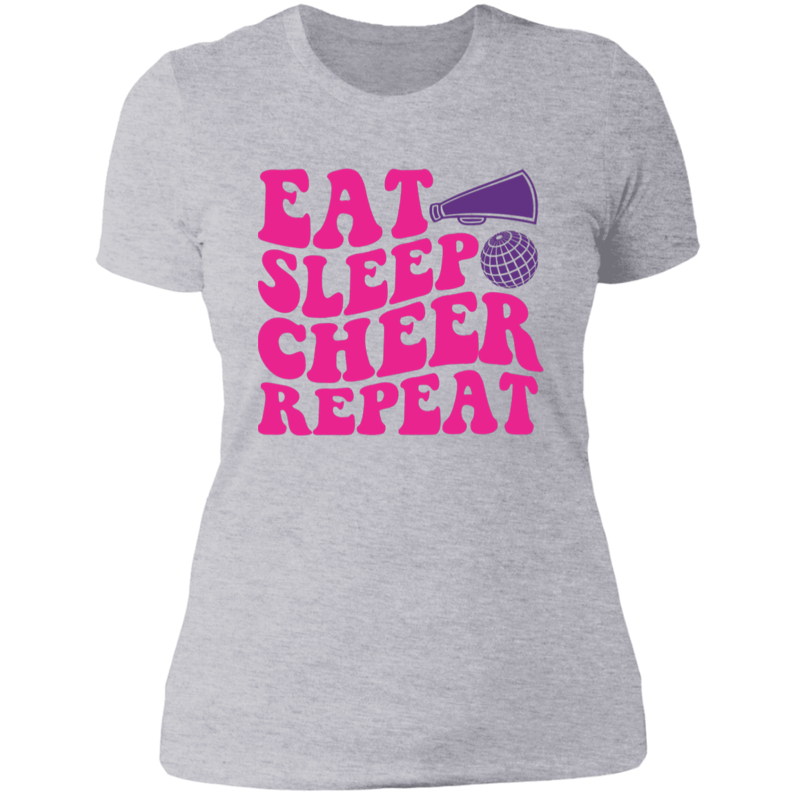 Eat Sleep Cheer Repeat - Ladies' Boyfriend T-Shirt