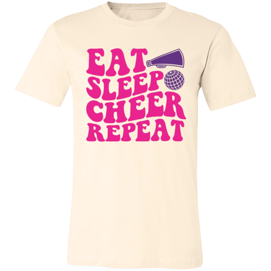 Eat Sleep Cheer Repeat - Unisex Jersey Short-Sleeve T-Shirt