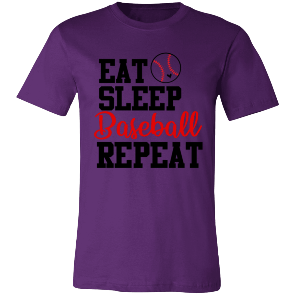 Eat Sleep Baseball Repeat - Unisex Jersey Short-Sleeve T-Shirt