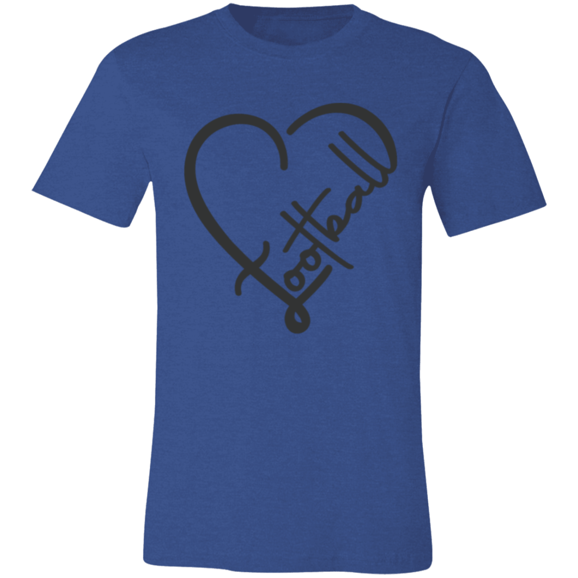 Football (Heart) - Unisex Jersey Short-Sleeve T-Shirt