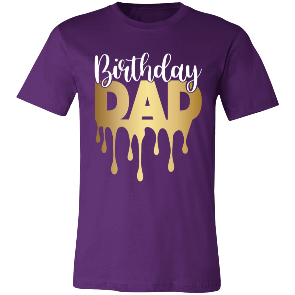 Birthday Dad Gold Unisex Jersey Short-Sleeve T-Shirt