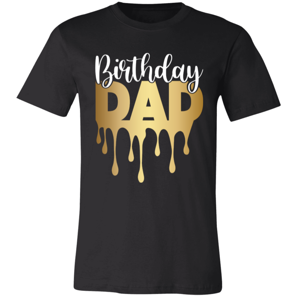 Birthday Dad Gold Unisex Jersey Short-Sleeve T-Shirt