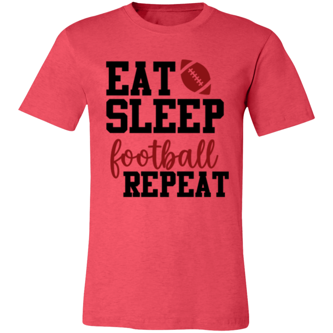 Eat Sleep Football Repeat - Unisex Jersey Short-Sleeve T-Shirt