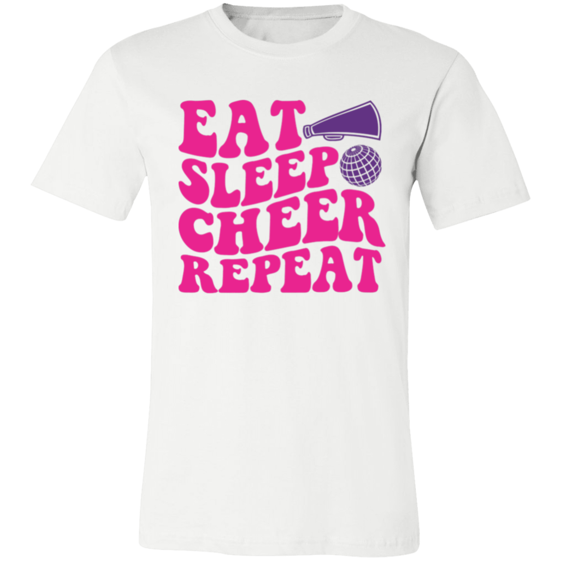 Eat Sleep Cheer Repeat - Unisex Jersey Short-Sleeve T-Shirt