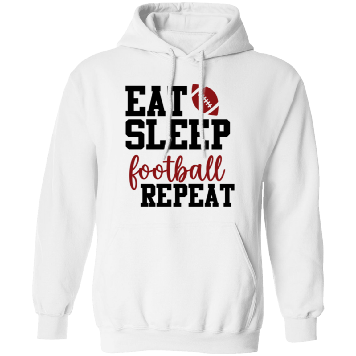 Eat Sleep Football Repeat - Pullover Hoodie