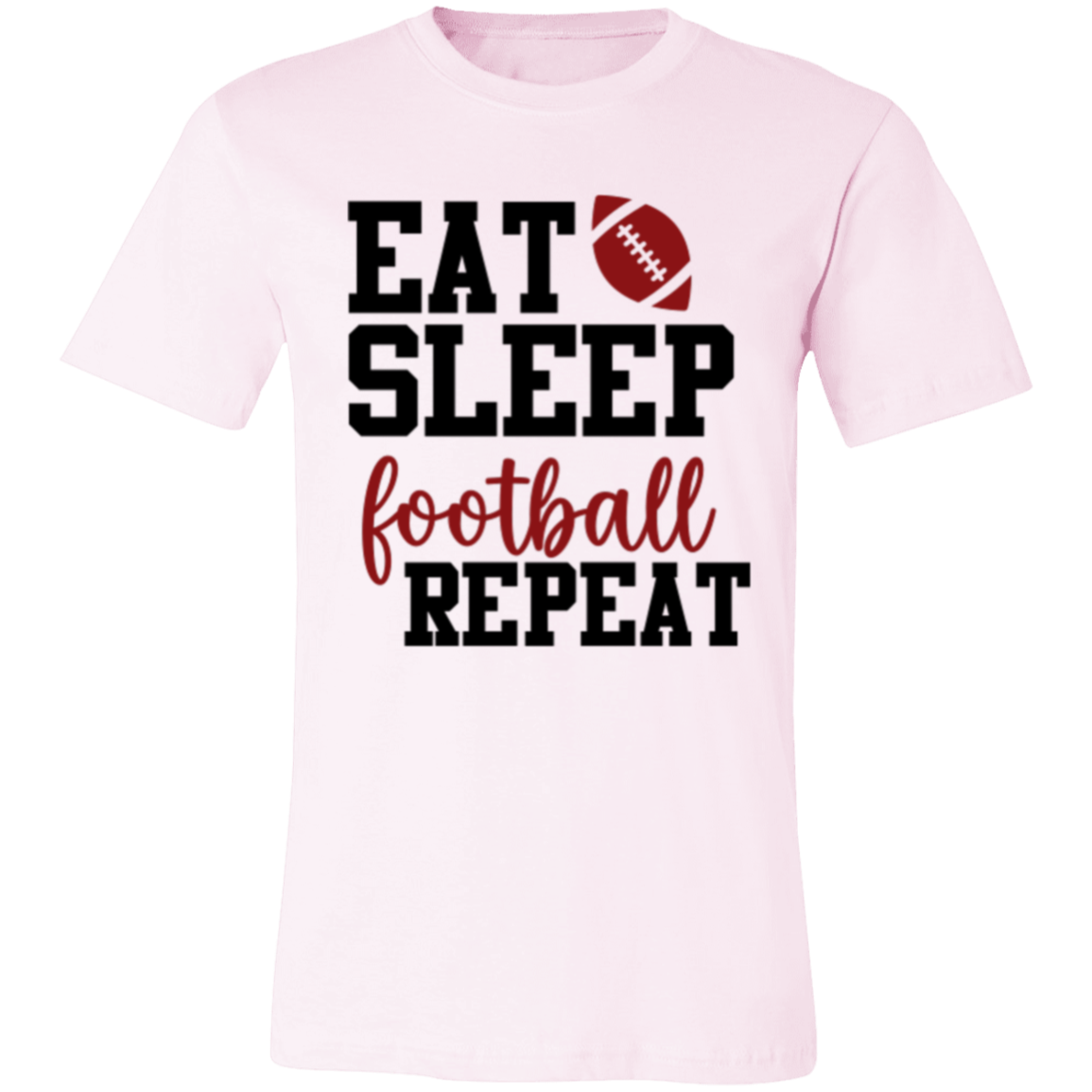 Eat Sleep Football Repeat - Unisex Jersey Short-Sleeve T-Shirt