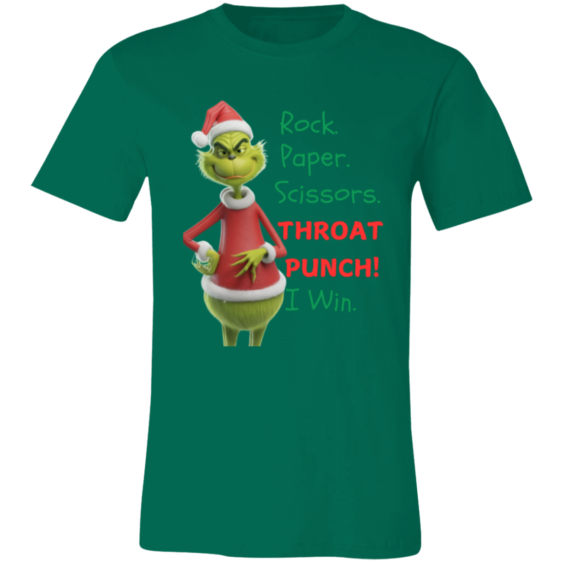 Grinch Rock. Paper. Scissors. Throat Punch! - T-shirt | Long Sleeve| Sweatshirt | Hoodie