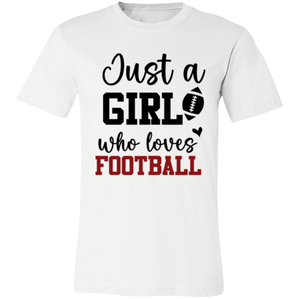 Just a Girl Who Loves Football - Unisex Jersey Short-Sleeve T-Shirt