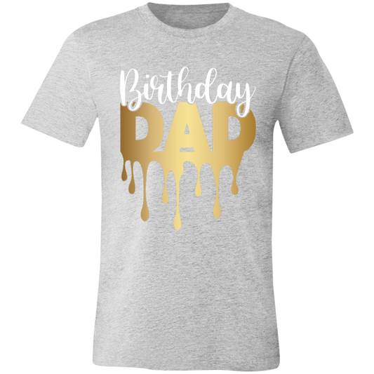 Birthday Dad Gold Unisex Jersey Short-Sleeve T-Shirt