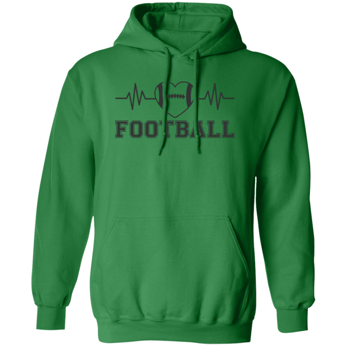 Football Heartbeat - Pullover Hoodie