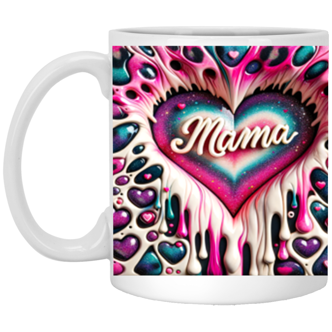 Mama 3D Design7 - 11oz White Mug