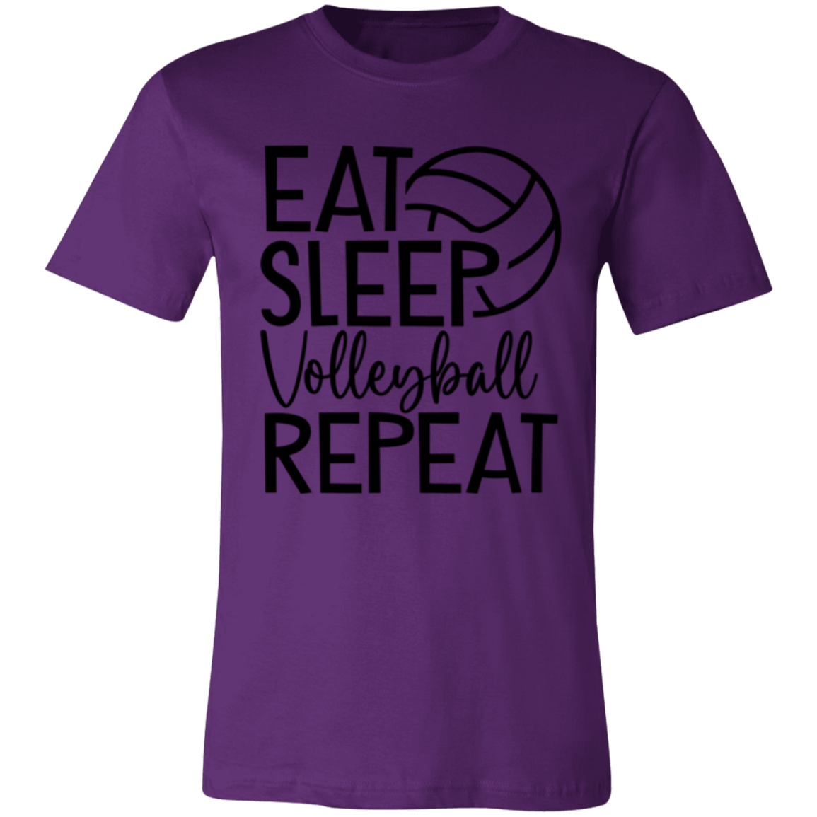 Eat Sleep Volleyball Repeat Unisex Jersey Short-Sleeve T-Shirt