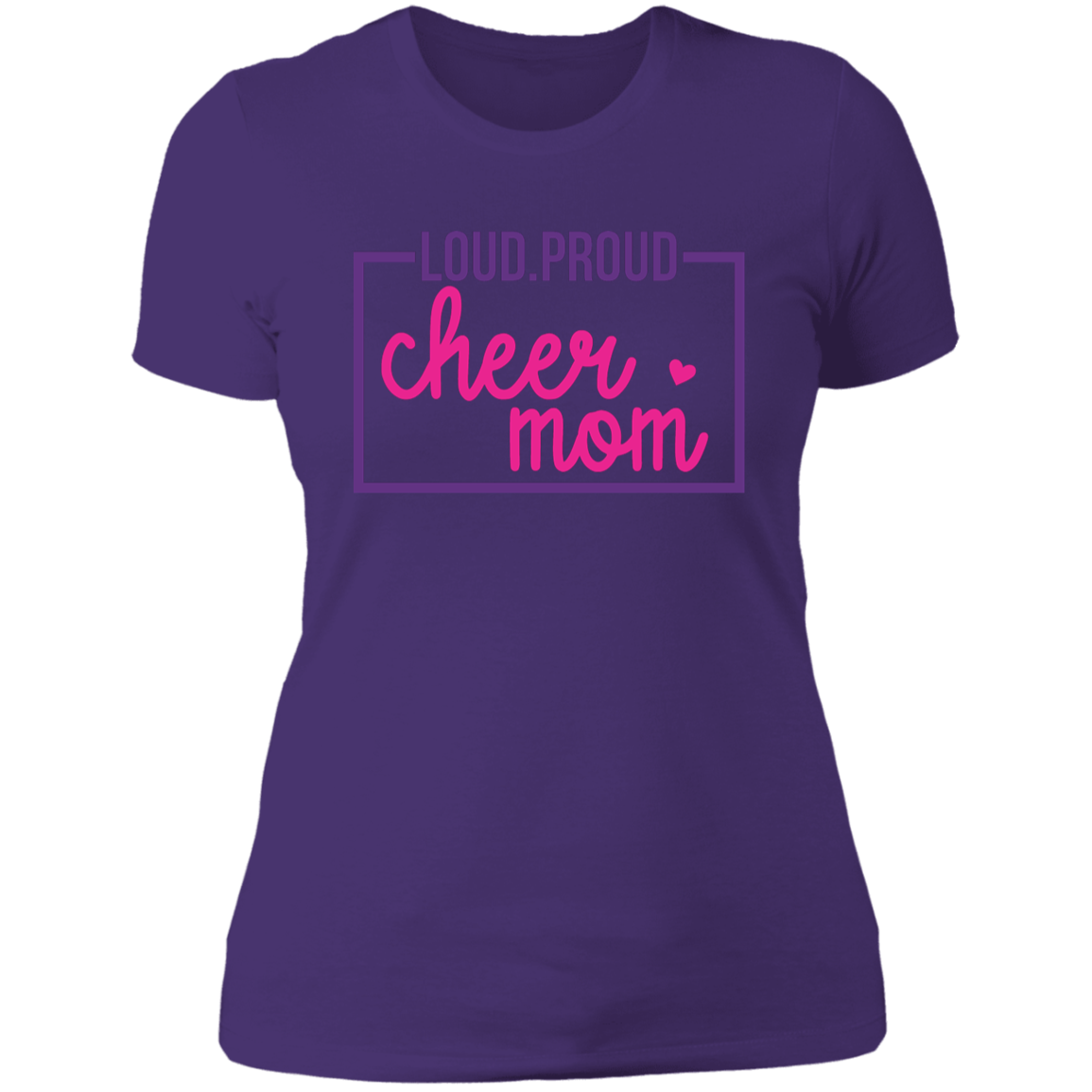 Loud Proud Cheer Mom - Ladies' Boyfriend T-Shirt