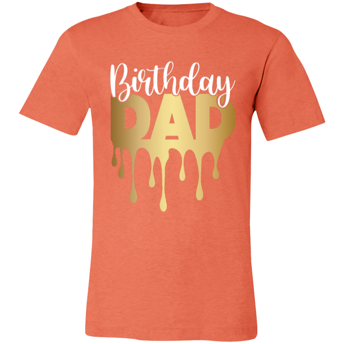 Birthday Dad Gold Unisex Jersey Short-Sleeve T-Shirt