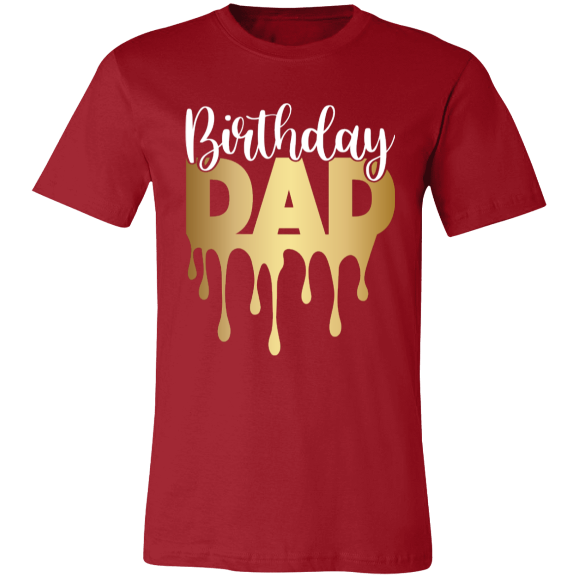 Birthday Dad Gold Unisex Jersey Short-Sleeve T-Shirt