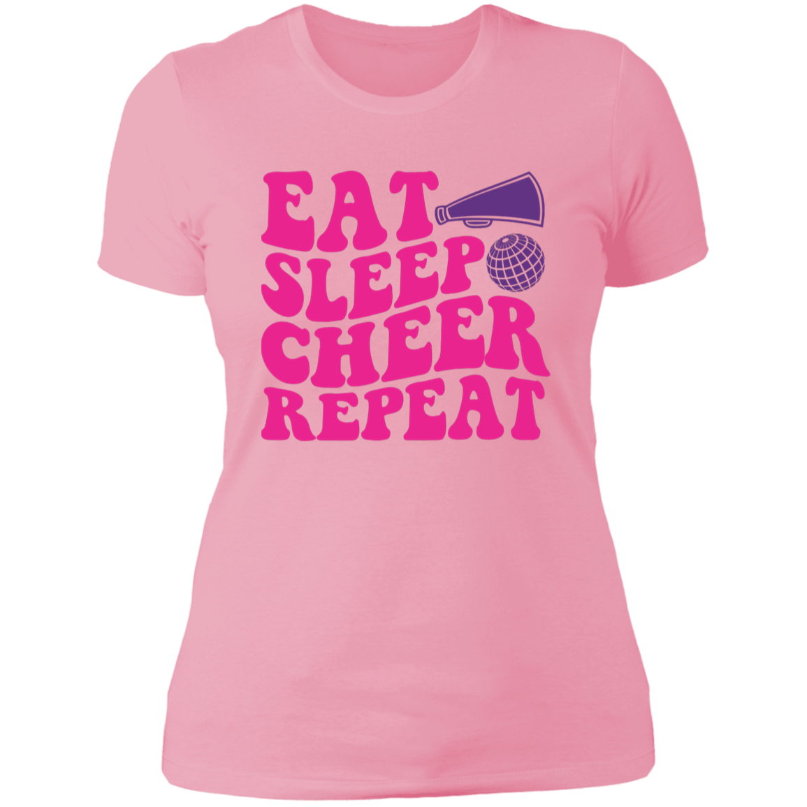 Eat Sleep Cheer Repeat - Ladies' Boyfriend T-Shirt