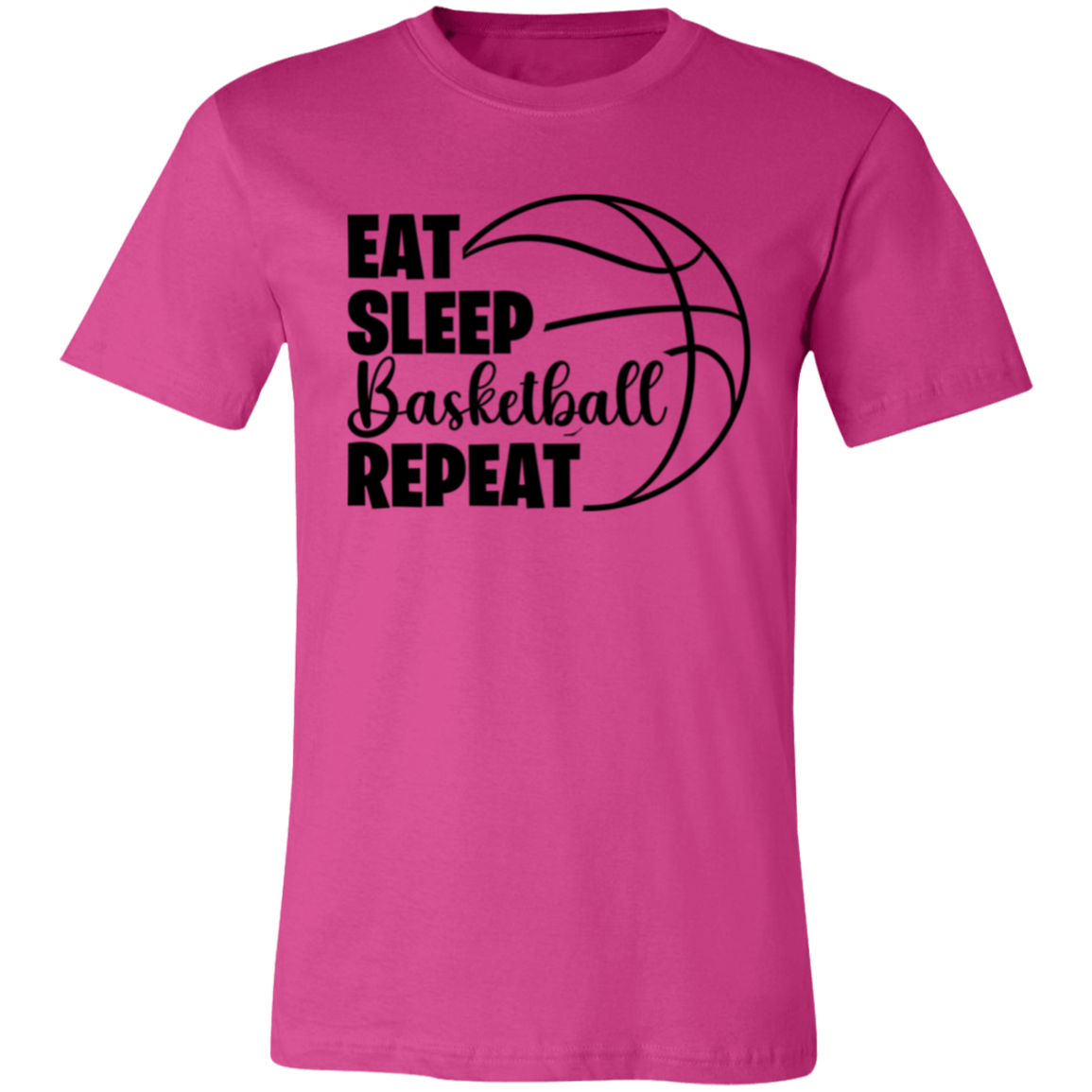 Eat Sleep Basketball Repeat - Unisex Jersey Short-Sleeve T-Shirt