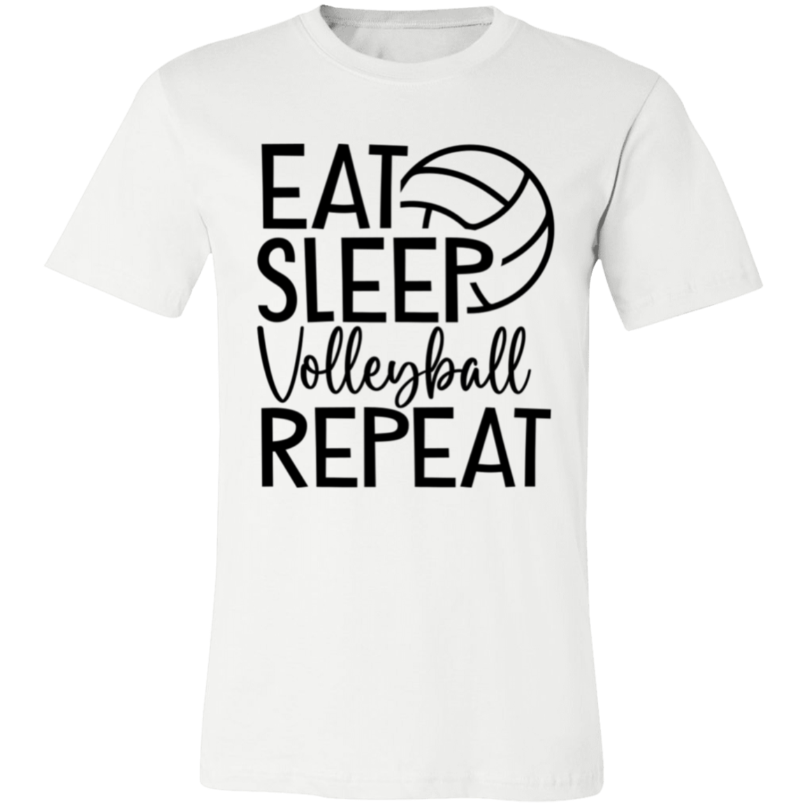 Eat Sleep Volleyball Repeat Unisex Jersey Short-Sleeve T-Shirt